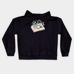 An open book filled with flowers Kids Hoodie